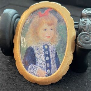 Elegant Gold and Blue Brooch. Alice Gamse